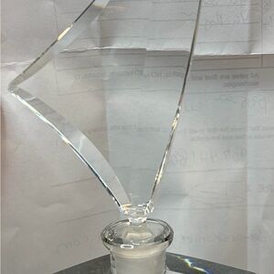 Elegant Clear Glass Art Sculpture
